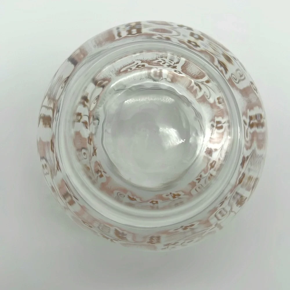 Vintage Libbey Duchess Pink Mist Gold Floral Vine Glass Creamer